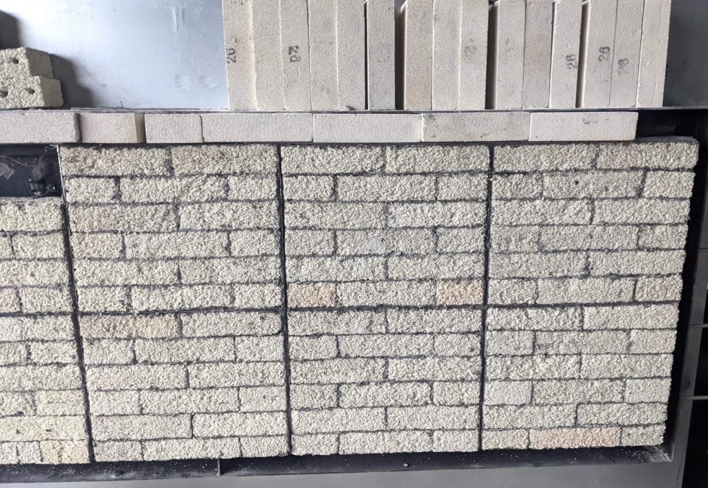 A completed glow panel with the bricks in location.